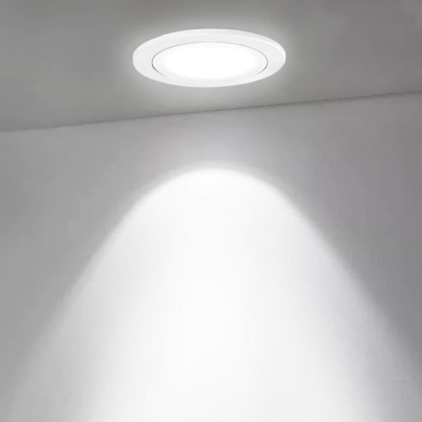 XMTECH paket med 20 infälld spotlight LED Downlight Panel 5W Ultra Slim Cool White, 5W takspotlight, för badrum, vardagsrum, sovrum