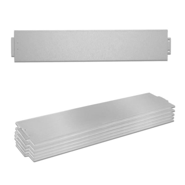 XMTECH Flexibelt galvaniserat stål Metall Gräsmatta Trädgårdskant - 100x15cm - 40m - Silver