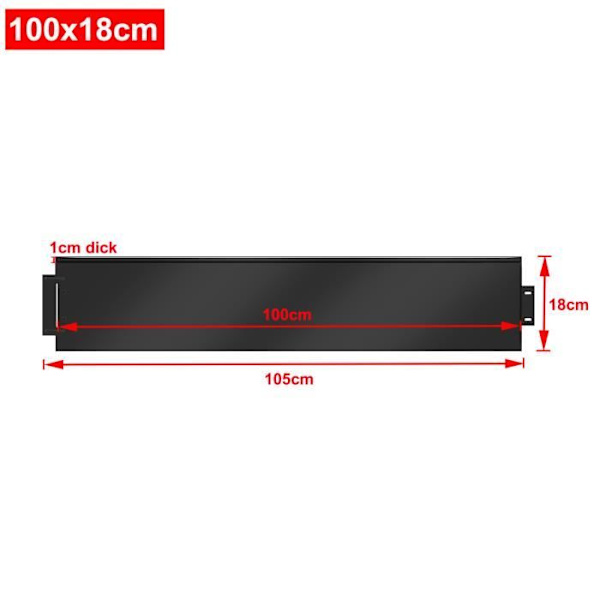 XMTECH flexibel galvaniserad metall trädgårdskant - Svart - 100 x 18 cm - 30m Svart