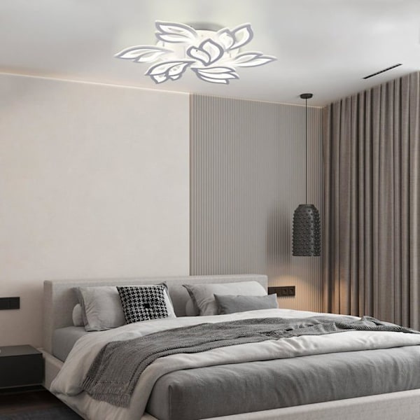 Plafondslampa LED - UISEBRT - 180W - Dimbar - Fjärrkontroll - IP44