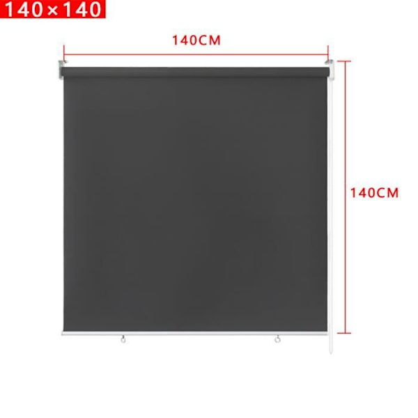 UISEBRT Vertikal rullgardin utomhus, solskyddande rullgardin utomhus UV-skydd (140*140 cm, antracit)