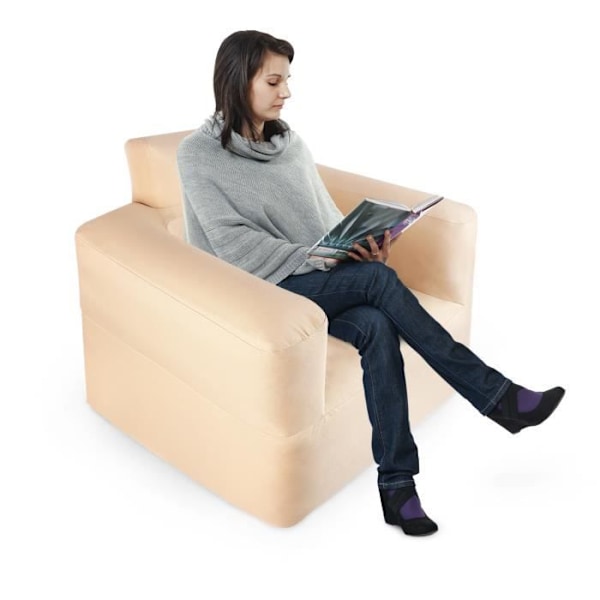 Sofa Bäddbar - UISEBRT - 1 Plats - Ergonomisk Ryggstöd - Oxford Tyg 1000D - Armstöd kaki