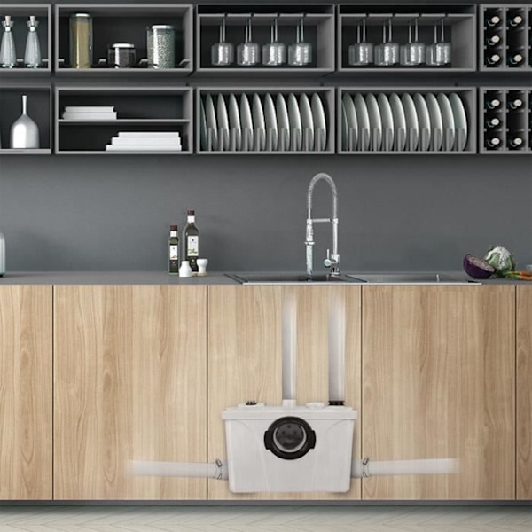 UISEBRT 700W Sanitär macerator för WC, Pompe per Acqua Sporca, 4 IN 1 Pompa di Scarico per Doccia, Cuisine Lavastoviglie, 180L/min Vit
