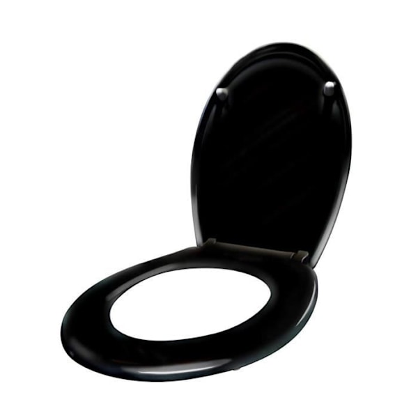 Toalettsits - UISEBRT - Svart - Duroplast - Automatisk sänkning - Universal Svart
