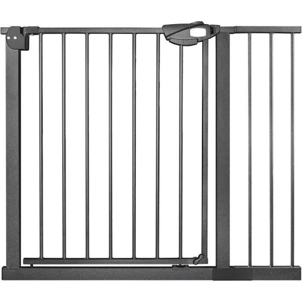 UISEBRT Dörrskyddsgaller utan borrning, lämplig för barn, självstängande, i svart, bredd: 95 till 105 cm, tillverkad av metall