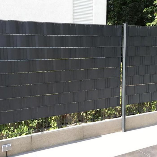 PVC-skyddsremsor för dubbelt trådstaket - UISEBRT - 35m x 19cm - Vindskydd i antracit Antracit