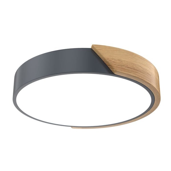 LED Taklampa - UISEBRT - Rund - 48W - Trä & PVC - Kallvit - 30 cm