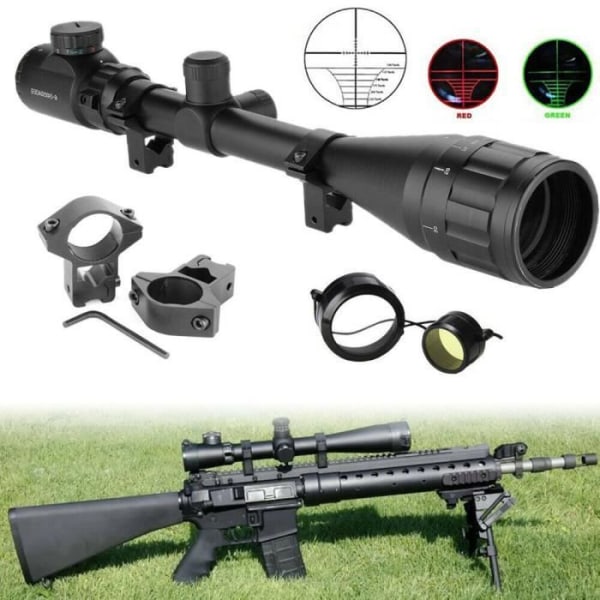 Kikarsikte - UISEBRT - 6-24x50AOEG - Illuminated Mil-Dot Reticle - 11 mm fästen - Sport Svart