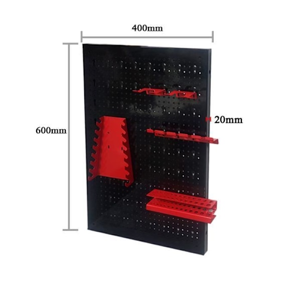 UISEBRT 3-delad metall perforerad verktygsväggförvaring med 17 krokar Kit Kan användas i verkstad eller arbetsbänk