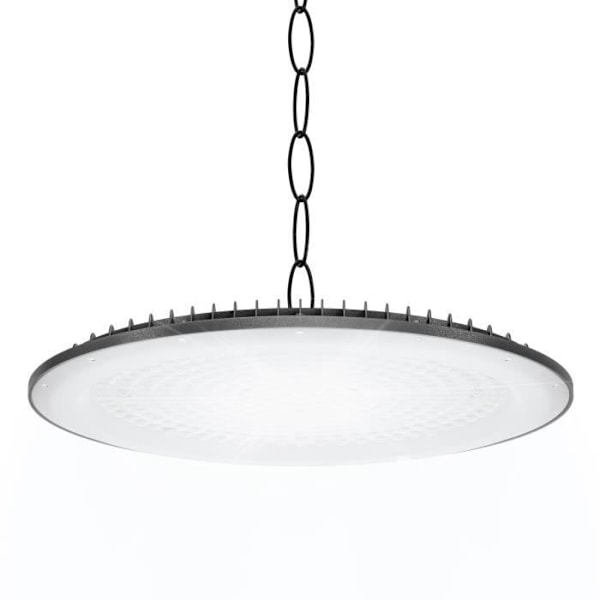 UISEBRT 500W industriell belysning UFO-form LED inomhusspotlight Cool White IP65 vattentät ljusarmatur med hängande kedja
