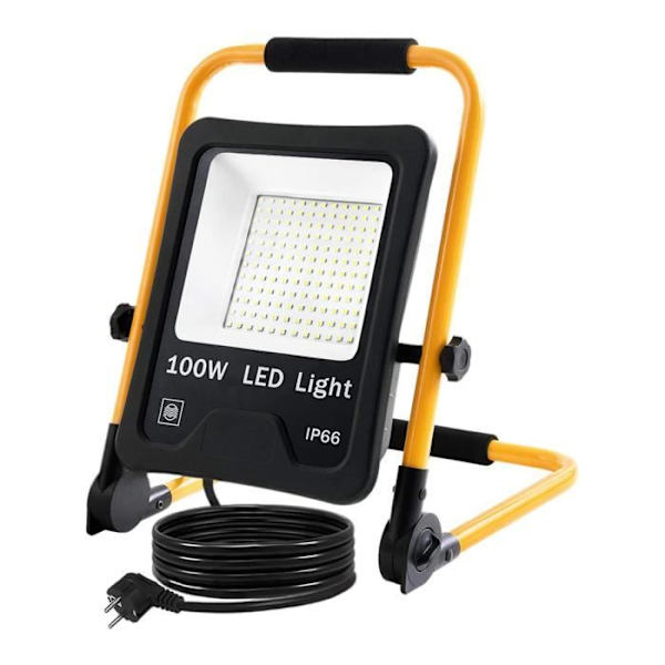 IP66 vattentät LED-strålkastare för inomhus- och utomhusbruk - UISEBRT - 100W - Vit - A++ Vit