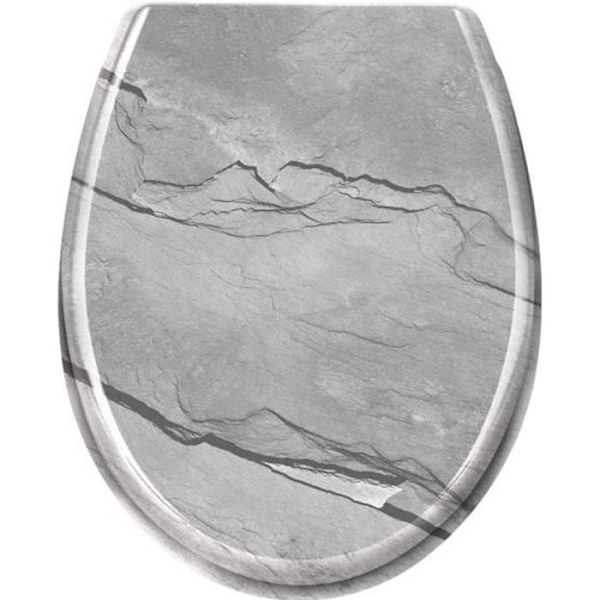 Toalettsits - UISEBRT - Marmor - Duroplast - Fallbroms - Universal Marmor
