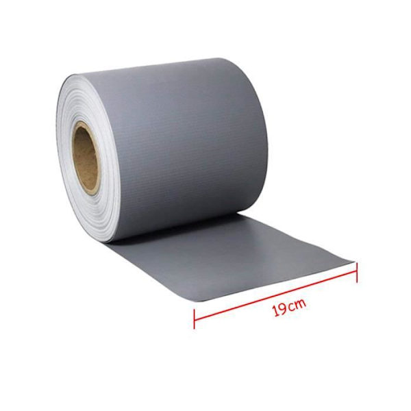 UISEBRT - PVC-skyddsremsor - 65m x 19cm - Grå - Väder- och UV-beständig Grå