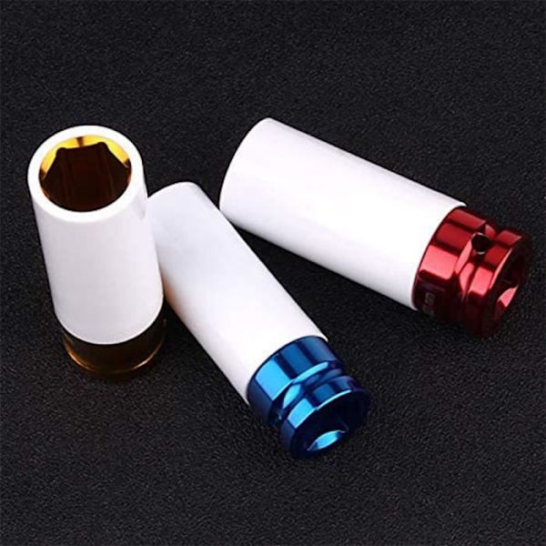 Åtdragningshylsor - UISEBRT - Set med 3 - 17 mm, 19 mm, 21 mm - Kromvanadinlegering - Fälgskydd
