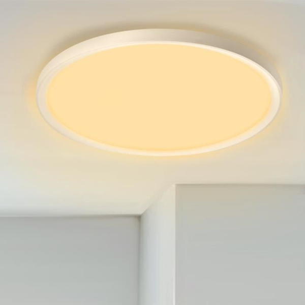UISEBRT 48W LED-taklampa platt rund taklampa för fuktiga platser IP44 Vattentät för kontor i sovrummet (varmvitt)