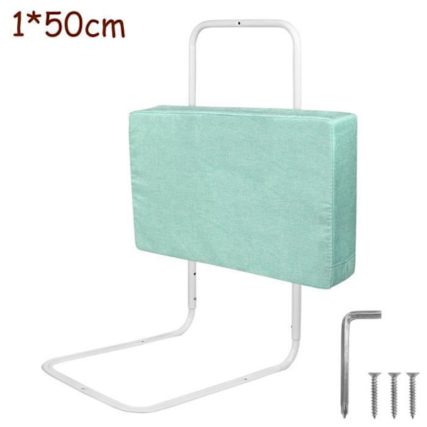 UISEBRT 50 cm Höjdjusterbar Barnsäng Stängsel Anti-fallskydd för Familjesäng och Barnsäng (Sjögrön)