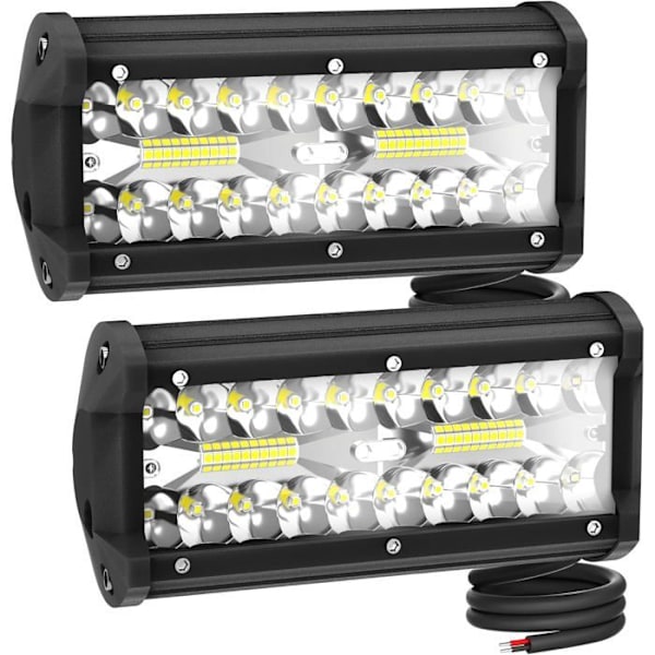 Arbetsstrålkastare LED - UISEBRT - 120W - IP65 vattentålig - 10-30V - 2 stycken Matte svart