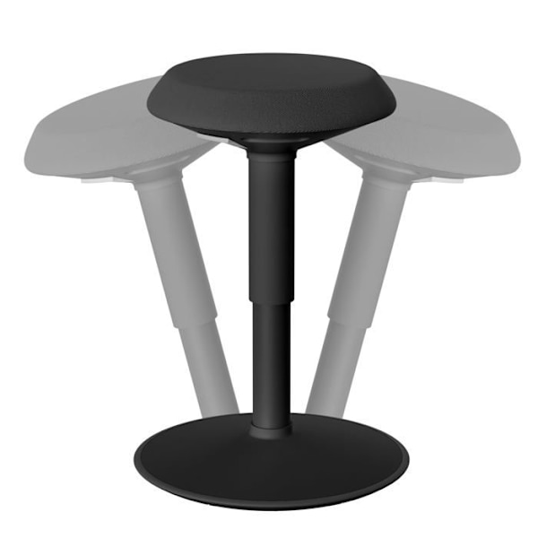 Ergonomisk Pallen - UISEBRT - Justerbar 43-61cm - Svart - Modern Design - Belastar 140kg svart, ljusgrå, orange, grön