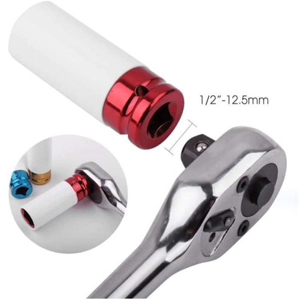 Åtdragningshylsor - UISEBRT - Set med 3 - 17 mm, 19 mm, 21 mm - Kromvanadinlegering - Fälgskydd