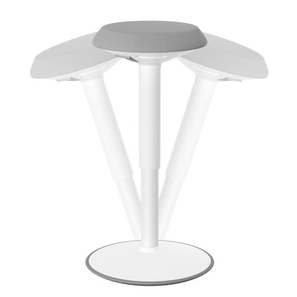 Ergonomisk Taburett - UISEBRT - Höjdjusterbar 54-79cm - Svängande Effekt - Färg Grå - Belastning 140kg svart, ljusgrå, orange, grön