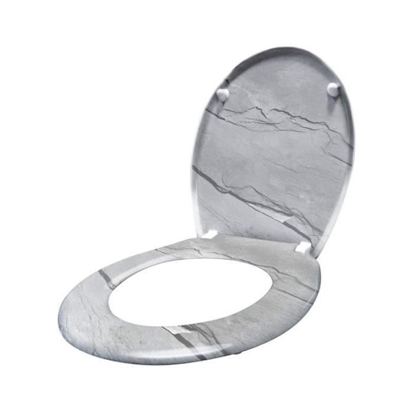 Toalettsits - UISEBRT - Marmor - Duroplast - Fallbroms - Universal Marmor