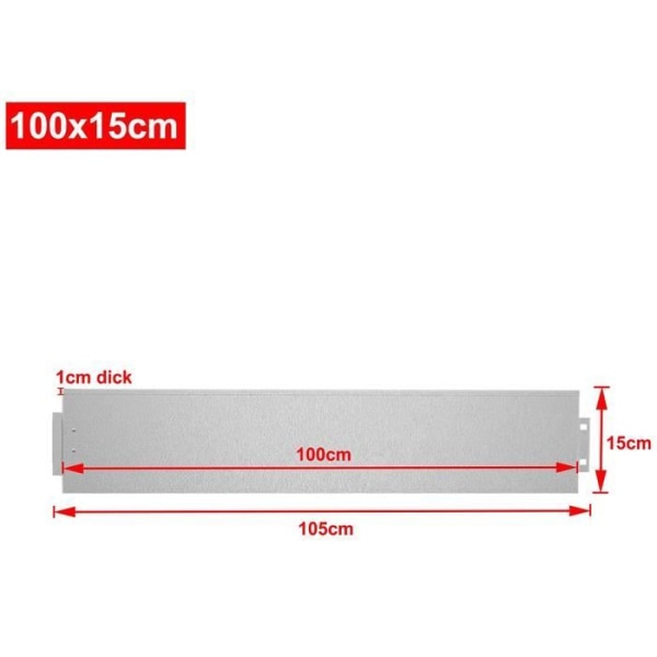Trädgårdskant i galvaniserat stål - UISEBRT - 35m - Robust och hållbar - Höjd 15 cm