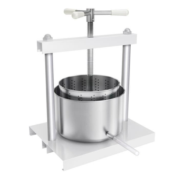 Manuell juicepress - UISEBRT - 5L - Rostfritt stål - Järn - Mått 36x28,5x44,5cm