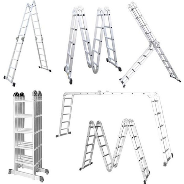 Multifunktionell Stege 4x5 i Aluminium - UISEBRT - Belastningskapacitet 150KG - Silver Pengar