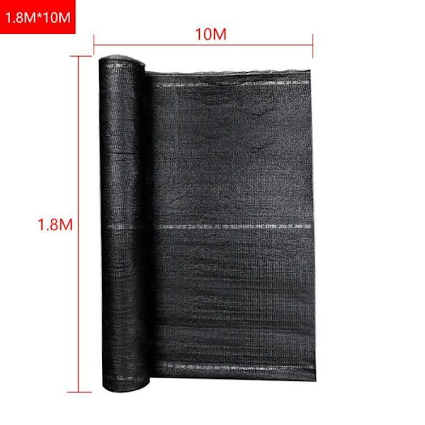 Solskydd - UISEBRT - 1,8x10m - 100% HDPE 150g/m² - Skuggning 85% - Antracit Antracit