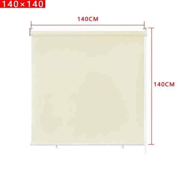 Butik Solskyddsroll utomhus - UISEBRT - 140x140cm - Vattentålig duk - Beige Beige
