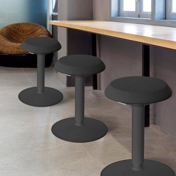 Ergonomisk Pallen - UISEBRT - Justerbar 43-61cm - Svart - Modern Design - Belastar 140kg svart, ljusgrå, orange, grön