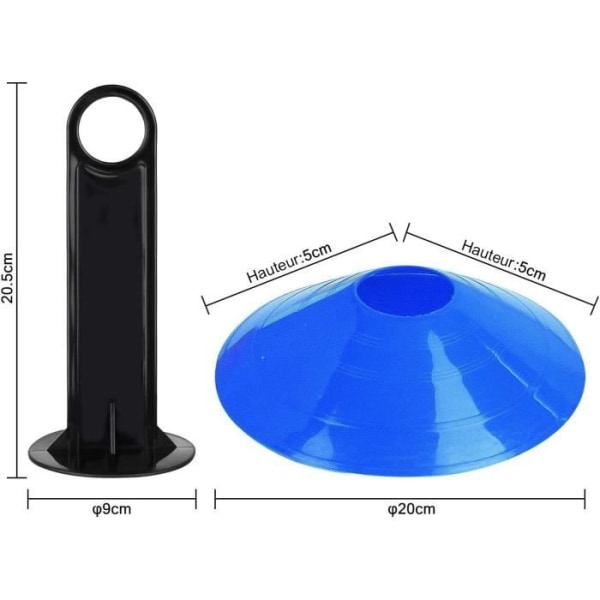 UISEBRT Marking Cones Pack om 50, lämplig för löparbana, fotboll, cricket och många andra sporter