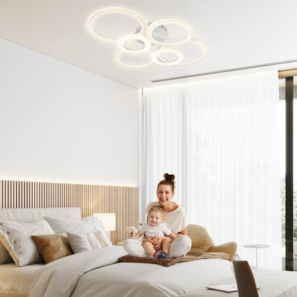 LED taklampa - UISEBRT - 96W - Dimbara - Fjärrkontroll - Modern design