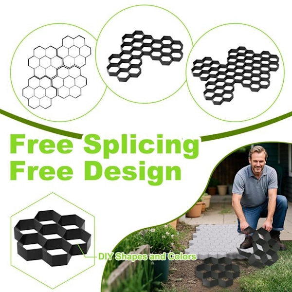 Betongform - UISEBRT - Typ E - Plast - Rektangulär - Svart Svart