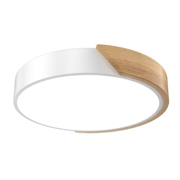 LED Taklampa - UISEBRT - Rund - 48W - Trä & PVC - Kallvit