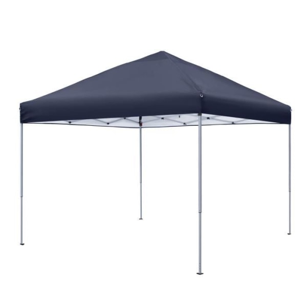 UISEBRT 3x3m hopfällbart lusthus Vattentätt trädgårdstält UV-skydd Vindtätt för trädgårdsfest Bröllopspicknick, antracit Antracit, blå, vit, beige