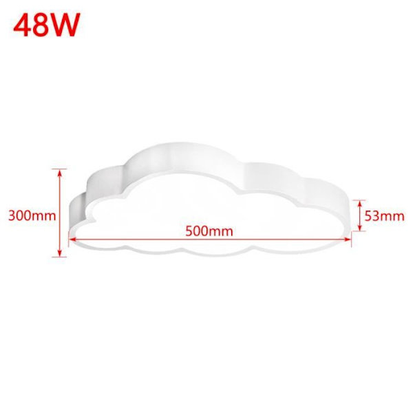 Clouds Ceiling Light - UISEBRT - 48W LED - Dimbar - Fjärrkontroll - Modern Nursery Lamp