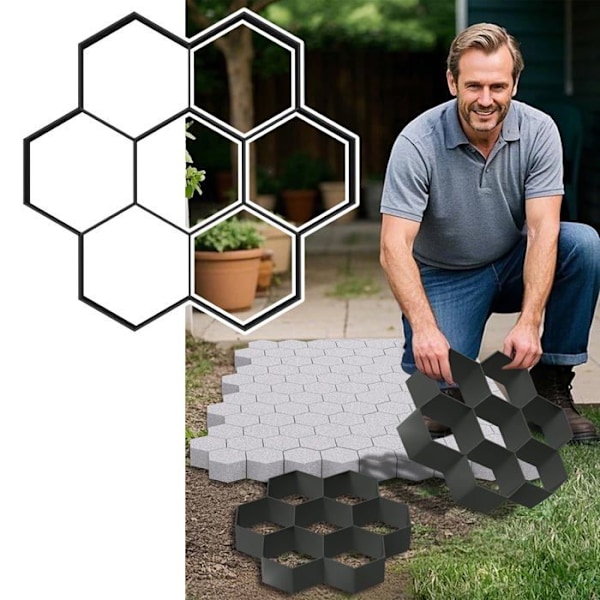 Betongform - UISEBRT - Typ E - Plast - Rektangulär - Svart Svart
