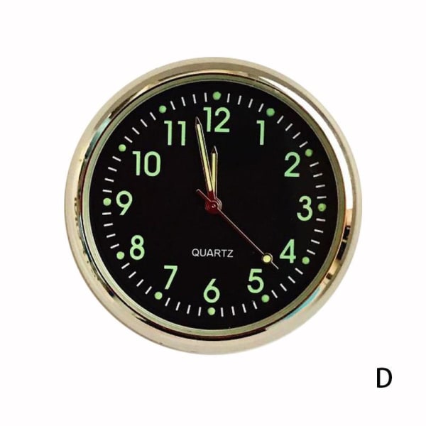 Pocket Small Mini Luminous Quartz Analog Watch Stick-On Clock Fo black null