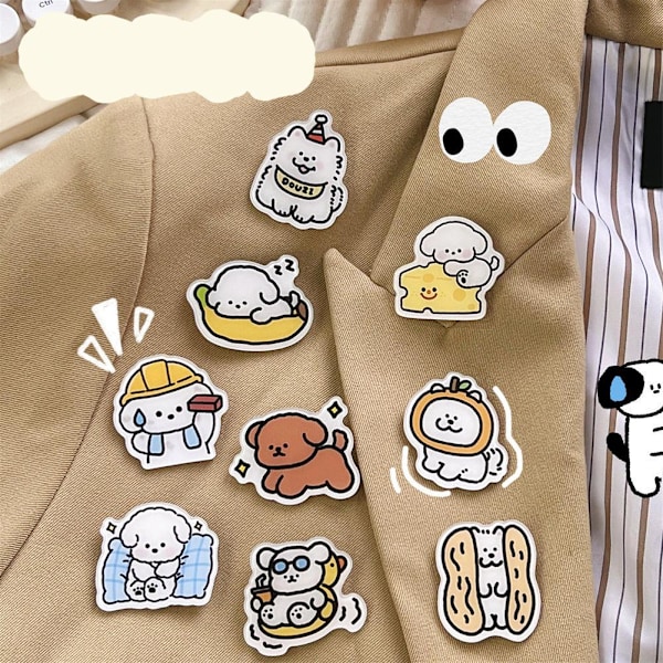 Ins Stil Söt Tecknad Akryl Valp Brosch Badge Grossist Väska Badges Utsmyckningar F5a8 style4 one-size