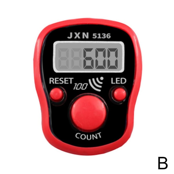 1x Digital Tasbih LED-display Pip-ljud Handräknare Dörr Finger Sembahyang Doorgift Digital Z9H0 red onesize