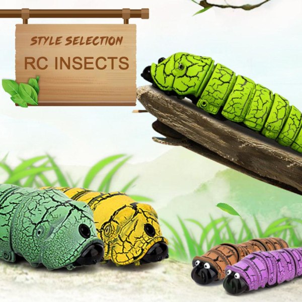 Fjärrkontroll Insect Caterpillar Plast Infraröd RC-leksaker för J purple one-size