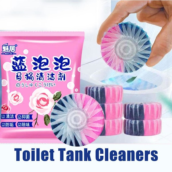 12/24 Cistern Blå Bubbelblock Toalett Skål Fräschare Rengöringsblock Tablett T8O1 pink PackagingA 1PC 12pcs