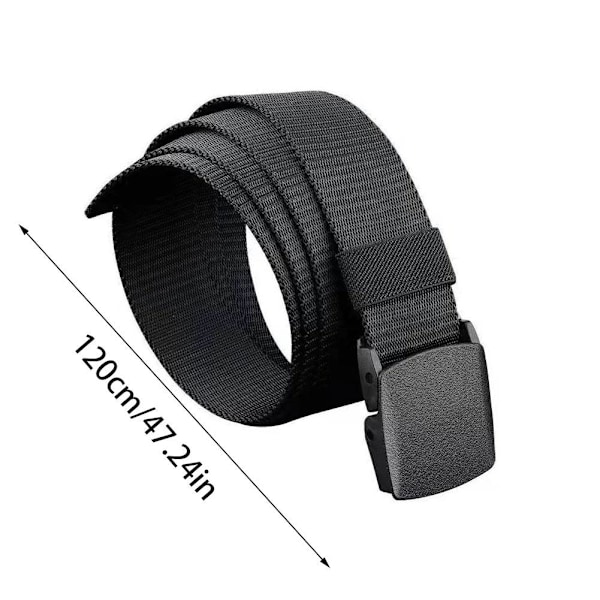 Nylonbälte Herr Elastiska Nylon Taktiska Bälten För Jeans Byxor Rem> B3A0 W7G W4N4 black one-size