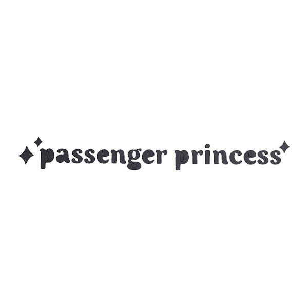 2 st Passagerprinsessa Bilstickers, Passagerprinsessa Bilspegel Pink 10CM*2CM 2pcs