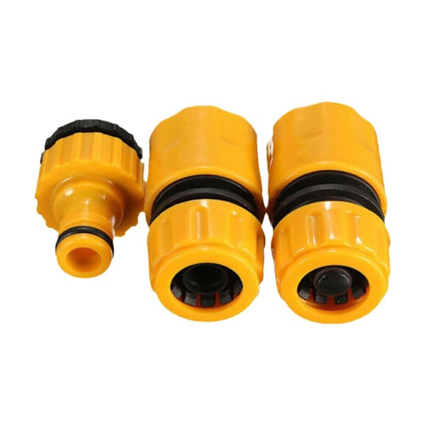 3 st/set Snabbvattenkoppling 3/4 \"och 1/2\" Vattenrör Bevattningsslang Koppling Kran Slang E1J4