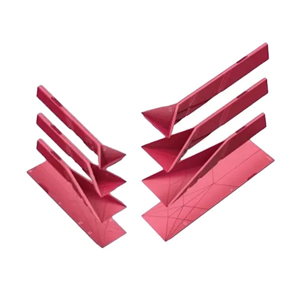 POLYGONS FLAT 3-i-1 MÄTSKEDAR Olika Storlekar Sked Multifunktionell^ Red S+L