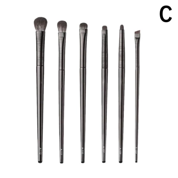 3/5/6 Set Makeup Brush Eye Shadow Foundation Blush Mixed Makeup blackC 6pcs