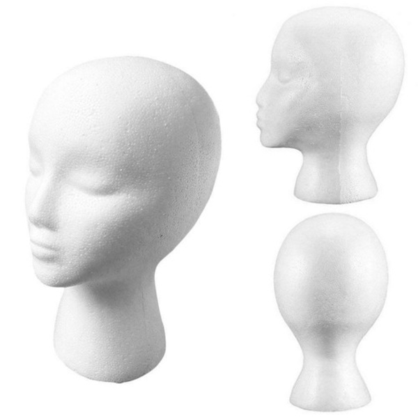 Polystyren Unisex Skum Mannekänghuvud Display Modell Docka Kvinnliga Peruker Bäst
