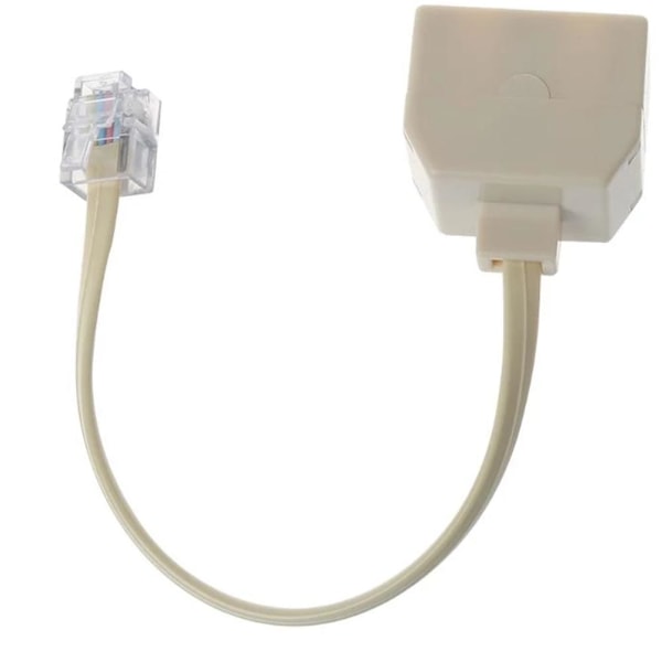 Telefon Splitter, RJ11 6P4C 1 Hane till 2 Hona Adapter, 2 RJ11 Way G9V0 R3U4!